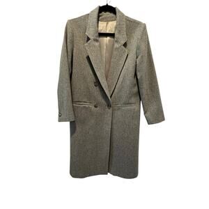 Vintage Allen Bernard Ltd Wool Coat Gray Union Made USA ILGWU 100% Pure Wool